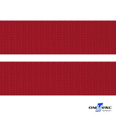 Красный - цв.171- Текстильная лента-стропа 550 гр/м2 ,100% пэ шир.50 мм (боб.50+/-1 м) - купить в Саратове. Цена: 797.67 руб.