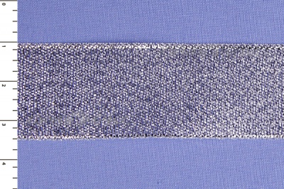 Лента парча MR-25, 25мм (33 м)  серебро - купить в Саратове. Цена: 403.62 руб.