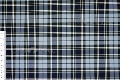 Ткань костюмная клетка Т7274 2004, 220 гр/м2, шир.150см, цвет т.синий/гол/бел - купить в Саратове. Цена 