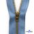 Молнии джинсовые металл т-4, 18 см латунь (YG), цв.-деним (231) - купить в Саратове. Цена: 21.57 руб.