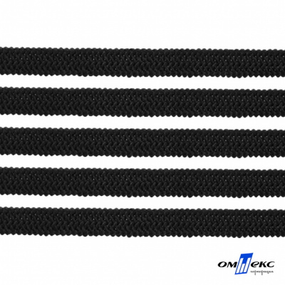 Лента эластичная вязанная (резинка) 4 мм (200+/-1 м) 400 гр/м2 черная бобина "ОМТЕКС" - купить в Саратове. Цена: 1.78 руб.