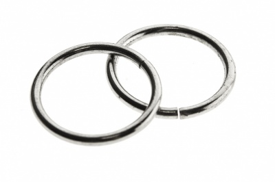 Кольцо металлическое d-15 мм, цв.-никель - купить в Саратове. Цена: 2.45 руб.