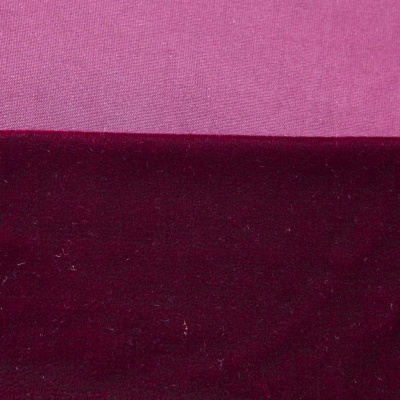 Бархат стрейч №2, 240 гр/м2, шир.160 см, (2,6 м/кг), цвет бордо - купить в Саратове. Цена 740.88 руб.