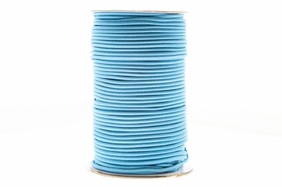0370-1301-Шнур эластичный 3 мм, (уп.100+/-1м), цв.168 - голубой - купить в Саратове. Цена: 459.62 руб.