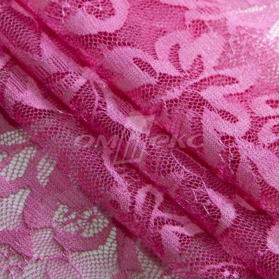 Кружевное полотно стрейч XD-WINE, 100 гр/м2, шир.150см, цвет розовый - купить в Саратове. Цена 1 869.99 руб.