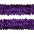 Тесьма с пайетками 12, шир. 30 мм/уп. 25+/-1 м, цвет фиолет - купить в Саратове. Цена: 1 098.48 руб.
