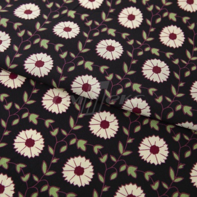 Плательная ткань "Фламенко" 10.1, 80 гр/м2, шир.150 см, принт растительный - купить в Саратове. Цена 241.49 руб.