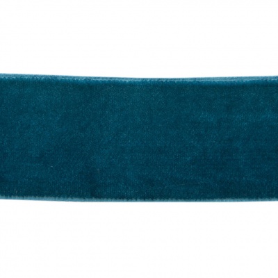 Лента бархатная нейлон, шир.25 мм, (упак. 45,7м), цв.65-изумруд - купить в Саратове. Цена: 991.10 руб.