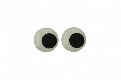 Глазки для игрушек, круглые, с бегающими зрачками, 8 мм/упак.100+/-2 шт, цв. -черно-белые - купить в Саратове. Цена: 28.86 руб.