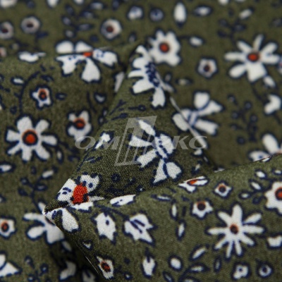 Плательная ткань "Фламенко" 11.2, 80 гр/м2, шир.150 см, принт растительный - купить в Саратове. Цена 259.21 руб.
