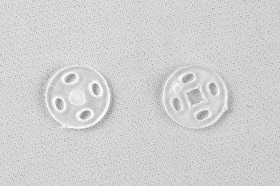 Кнопки пришивные пластиковые 10 мм, блистер 24шт, цв.-прозрачные - купить в Саратове. Цена: 48.41 руб.