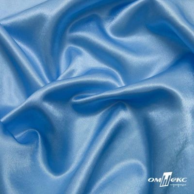 Поли креп-сатин 14-4121, 125 (+/-5) гр/м2, шир.150см, цвет голубой - купить в Саратове. Цена 155.57 руб.