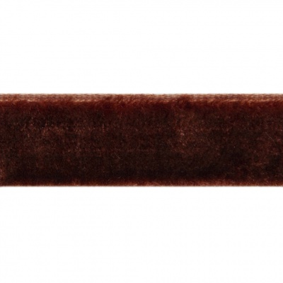 Лента бархатная нейлон, шир.12 мм, (упак. 45,7м), цв.120-шоколад - купить в Саратове. Цена: 392 руб.