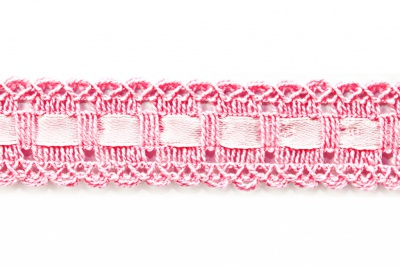 Тесьма кружевная 0621-1605, шир. 25 мм/уп. 20+/-1 м, цвет 096-розовый - купить в Саратове. Цена: 400.25 руб.