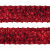 Тесьма с пайетками 3, шир. 35 мм/уп. 25+/-1 м, цвет красный - купить в Саратове. Цена: 1 308.30 руб.